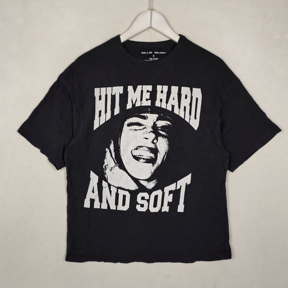 Billie Eilish Hit Me Hard And Soft Black Graphic T-Shirt Small RN102050